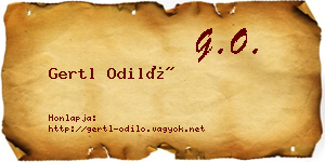 Gertl Odiló névjegykártya